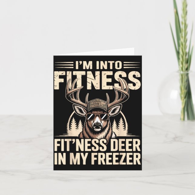 Tarjeta Im Into Fitness Fit'ness My Deer Zer Funny Hunting (Anverso)