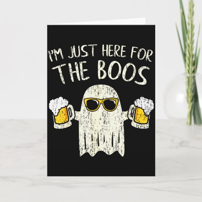 Tarjeta Im Just Here For The Boos Funny Gift Halloween Gho (Anverso)