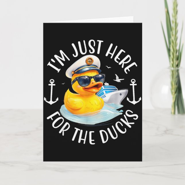 Tarjeta I'm Just Here For The Duck, Duck Cruise, Funny Vac (Anverso)