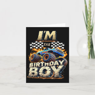 Tarjeta Im La Familia De Camiones De Cumpleaños Monter Coi