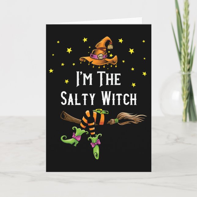 Tarjeta Im La Salty Witch Halloween Matching Group Costum (Anverso)