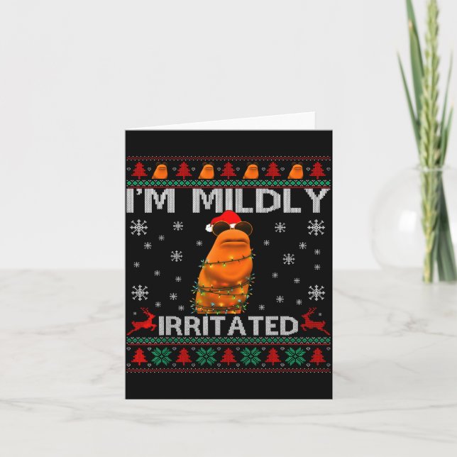 Tarjeta I'm Mildly Irritated Marcus The Worm Christmas Fun (Anverso)