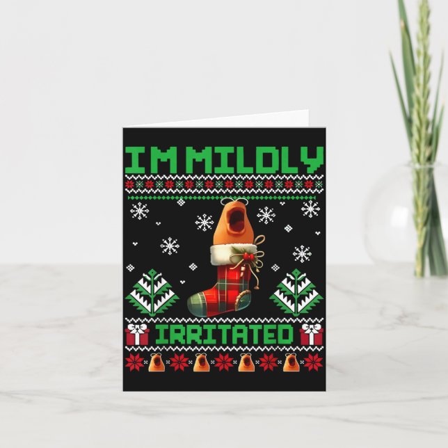 Tarjeta I'm Mildly Irritated Marcus The Worm Christmas Fun (Anverso)