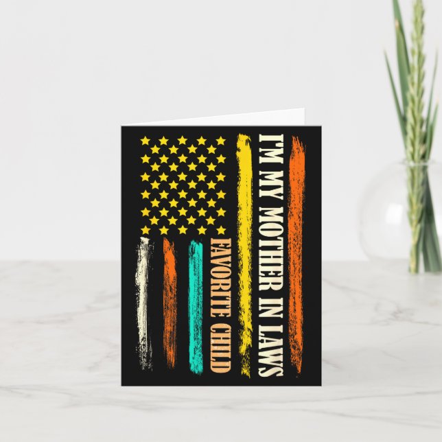 Tarjeta I'm My Mother In Laws Favorite Child Mother Day Pa (Anverso)