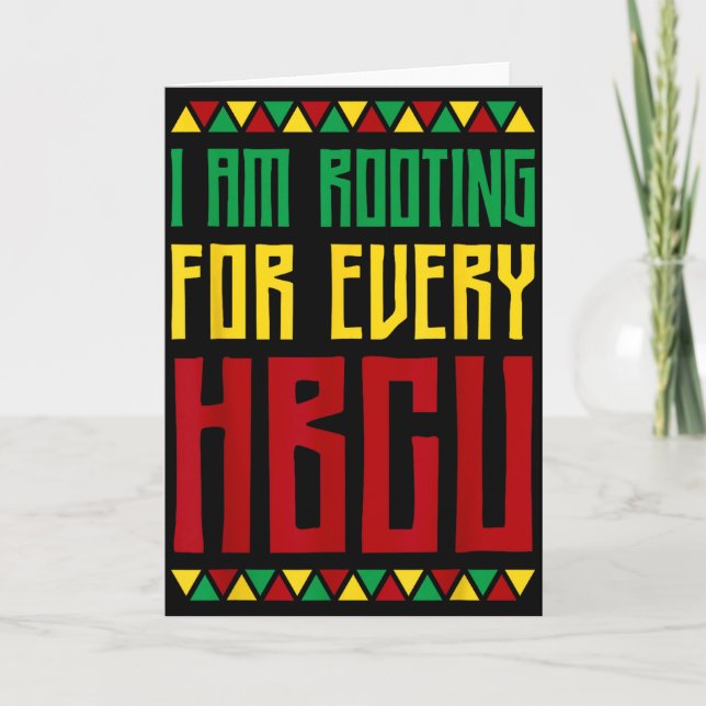 Tarjeta Im Rooting For Every Hbcu Historical Black College (Anverso)