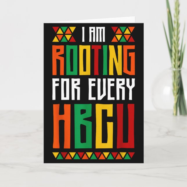 Tarjeta Im Rooting For Every Hbcu Historical Black College (Anverso)