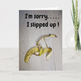 Tarjeta I'm sorry...banana skin