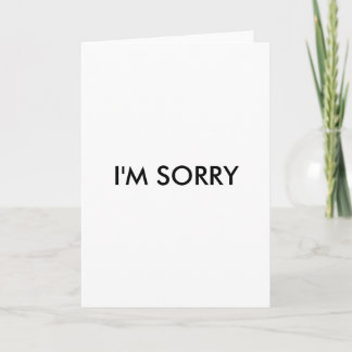 TARJETA I'M SORRY CARD