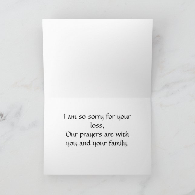 Tarjeta I'm Sorry For Your Loss, Card (Interior)