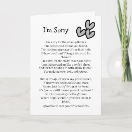 Tarjeta I'm Sorry Forgive Me Card