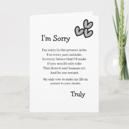 Tarjeta I'm Sorry Forgive Me Card