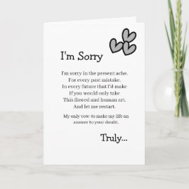 Tarjeta I'm Sorry Forgive Me Card