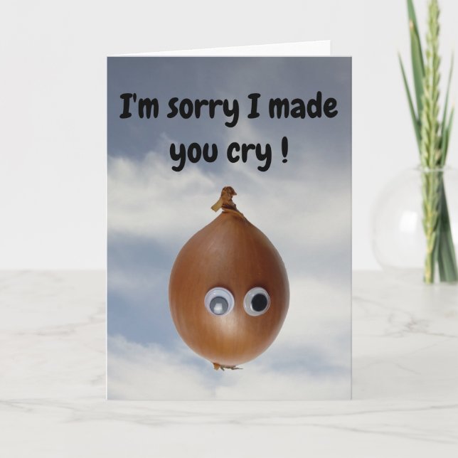 Tarjeta I'm sorry I made you cry!  (Anverso)