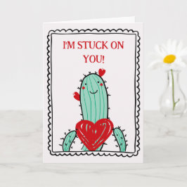 Tarjeta I'm Stuck On You Funny Kids Valentine's Day 