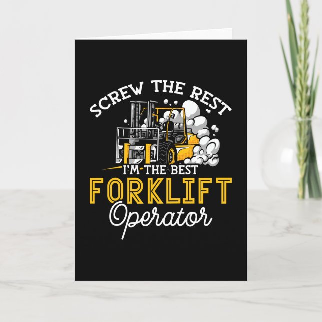 Tarjeta I'm The Best Forklift Operator Driver Worker Truck (Anverso)