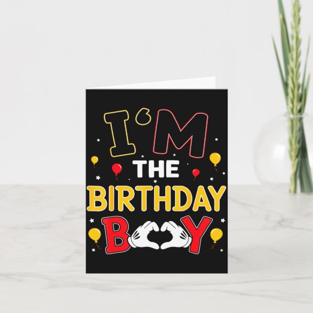Tarjeta I'm The Birthday Boy Matching Family Birthday Part (Anverso)