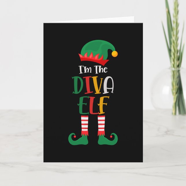 Tarjeta Im The Diva Elf Matching Navidades 2021 (Anverso)
