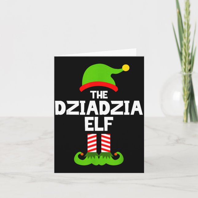 Tarjeta I'm The Dziadzia Elf Christmas Family Pajama Funny (Anverso)