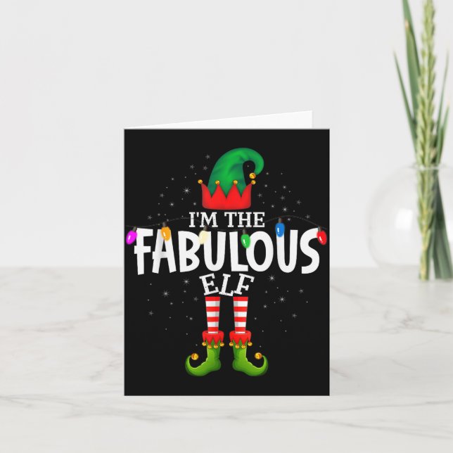 Tarjeta I'm The Fabulous Matching Christmas Family  (Anverso)