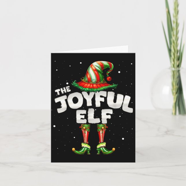 Tarjeta I'm The Joyful Elf Family Matching Group Christmas (Anverso)