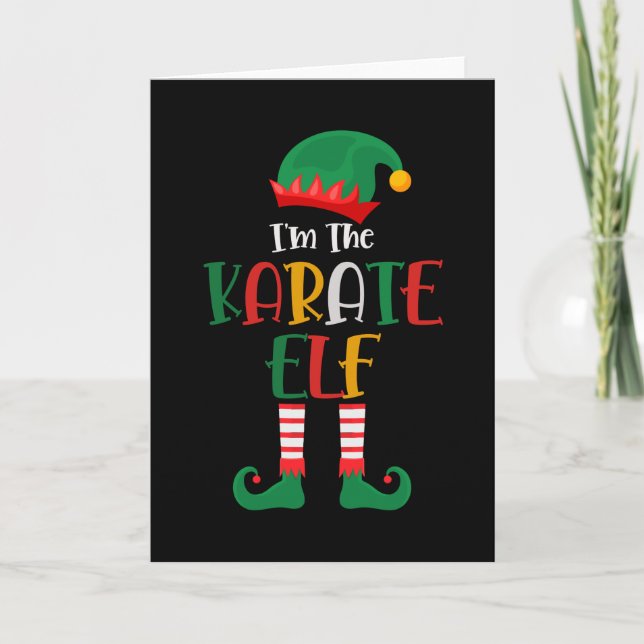Tarjeta Im The Karate Elf Matching Christmas (Anverso)