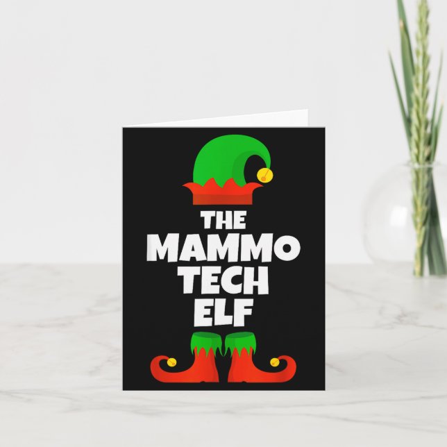 Tarjeta I'm The Mammo Tech Elf Family Pajama Christmas Mam (Anverso)