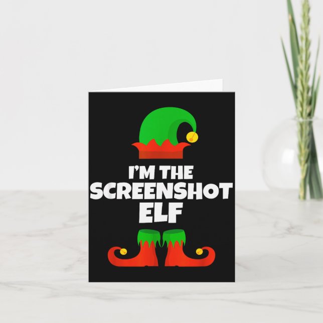 Tarjeta I'm The Screenshot Elf Family Pajama Christmas Fun (Anverso)