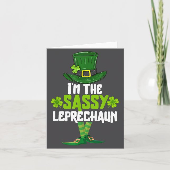 Tarjeta I'm The Sy Leprechaun Matching St Patrick's Day Co (Anverso)
