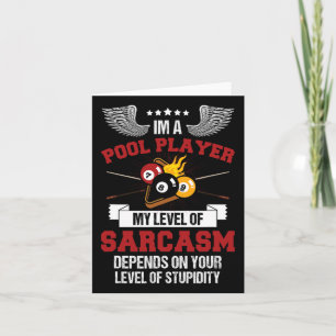 Tarjeta Im Un Jugador De Piscina Gracioso Sarcasm Billiard