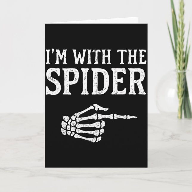 Tarjeta I'm With The Sder Funny Group Halloween Costumes  (Anverso)