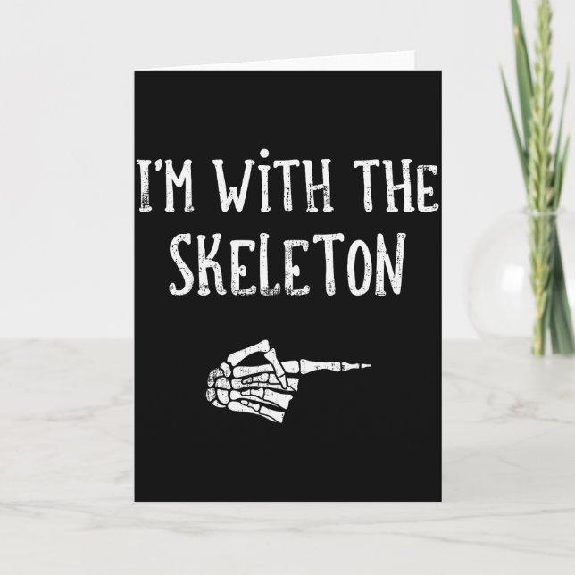 Tarjeta I'm With The Skeleton Matching Couple Costume Hall (Anverso)
