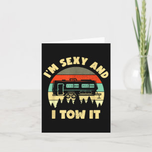 Tarjeta Im Y Yo Lo Arrastramos, Caravana Camping Rv Traile
