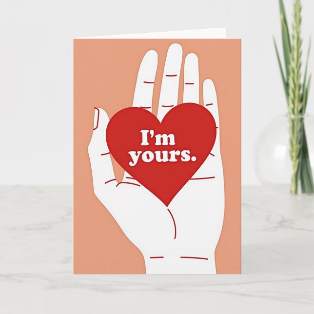Tarjeta Im Yours Heartfelt Love Card (Anverso)