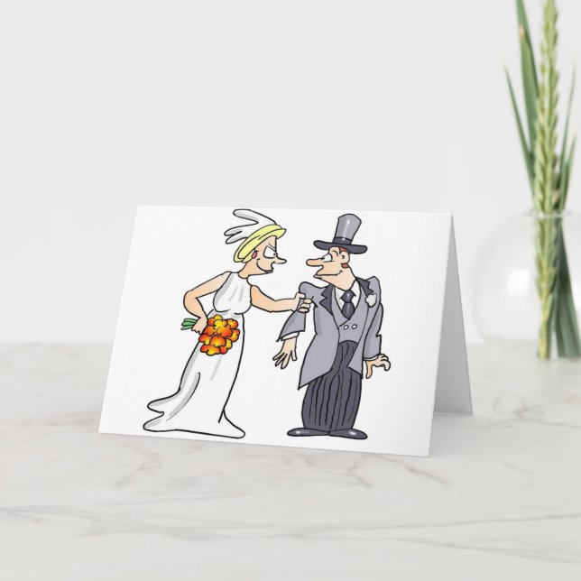 Tarjeta Imagen Boda divertida (Anverso)