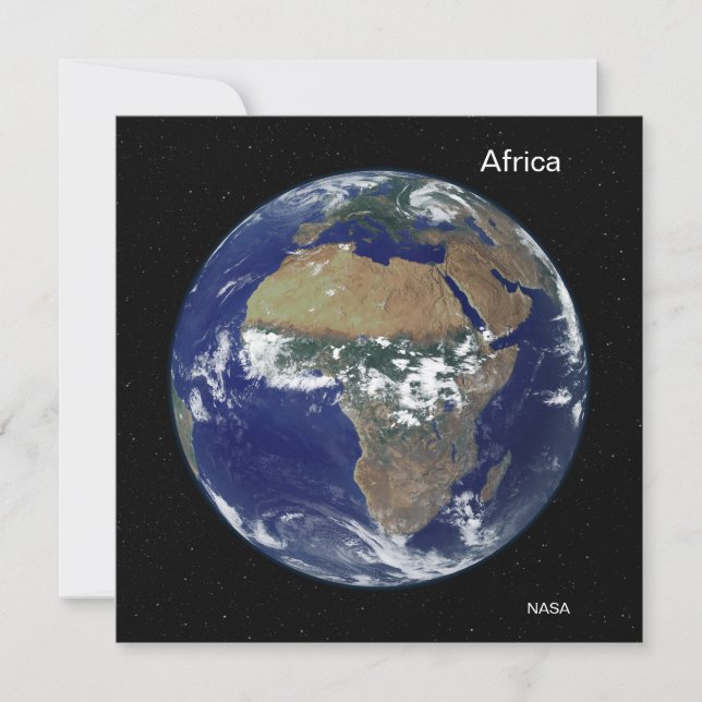 Tarjeta Imagen de disco completo de África desde el espaci (Anverso)