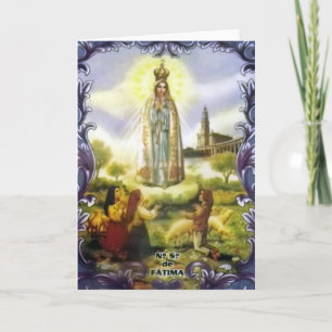 Tarjeta Imagen de la aparición Nuestra Señora de Fátima