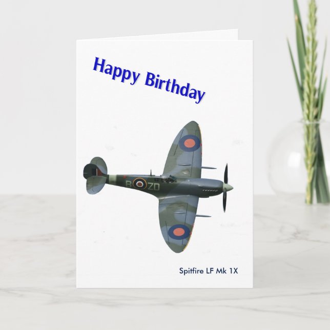 Tarjeta Imagen de los aviones del Spitfire para la (Anverso)