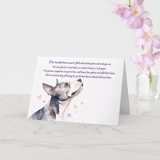 Tarjeta Imagen de simpatía para Pitbull con memorial (Orquídea)