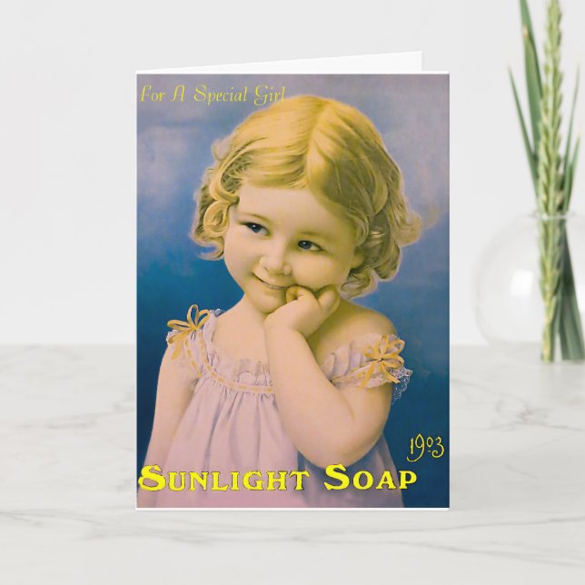 Tarjeta Imagen del arte del vintage para el (Anverso)