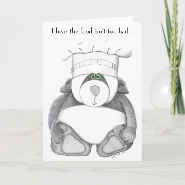 Tarjeta Imagen del cocinero del oso de panda (Anverso)