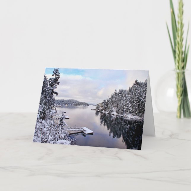 Tarjeta Imagen del invierno de la nieve (Anverso)