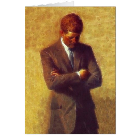 Tarjeta Imagen del retrato del fractal de presidente John