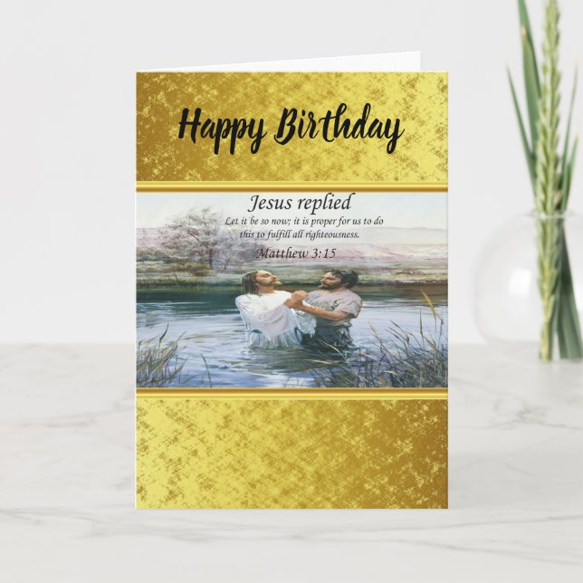 Tarjeta Imagen dos del Bautismo de Jesucristo (Anverso)