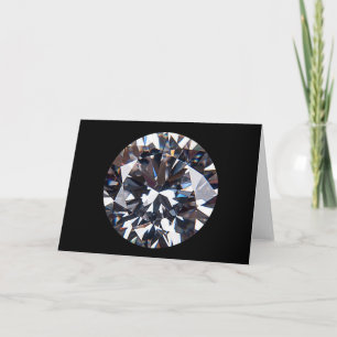 Tarjeta Imagen Elegante de Diamante con facetas