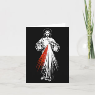 Tarjeta Imagen Sagrada de la Fe Católica Jesús Misericordi