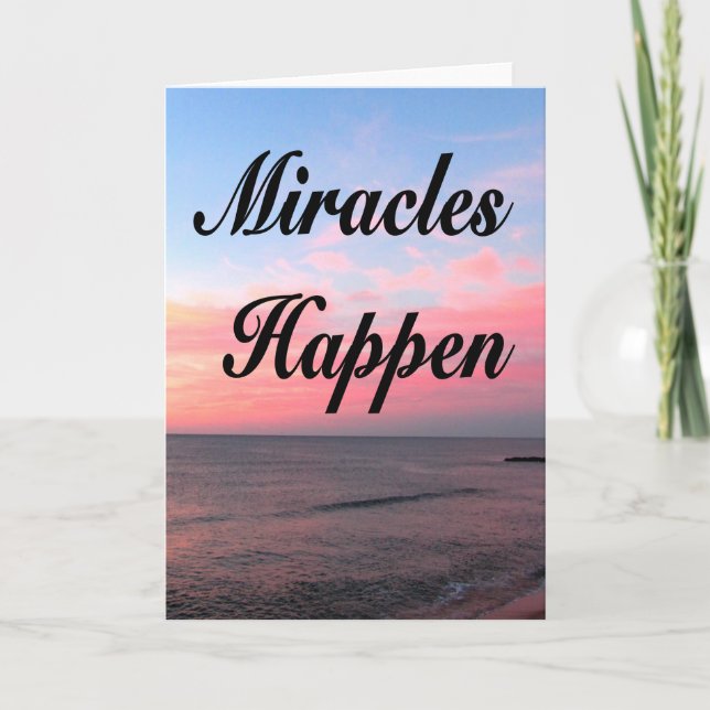 TARJETA IMÁGENES INSPIRADORAS DE MILAGROS SUCEDEN FOTO DE  (Anverso)