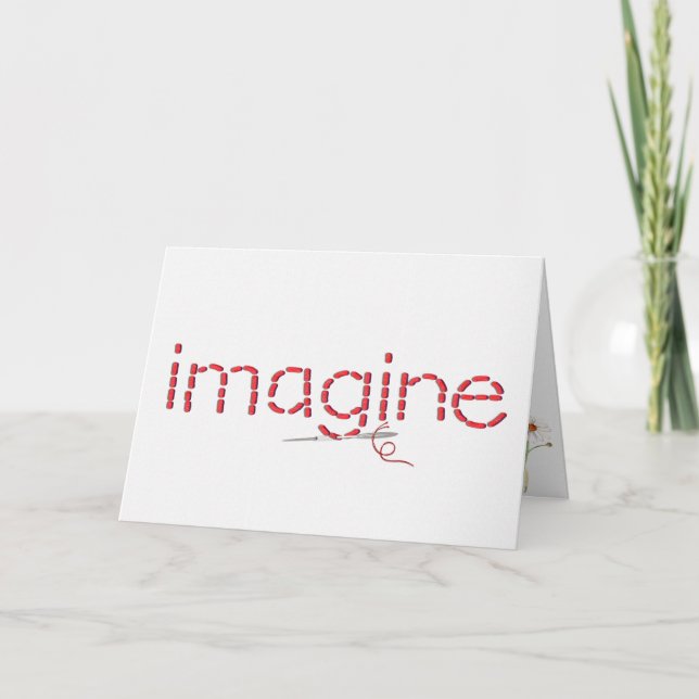 Tarjeta Imagina la inspiración de puntadas (Anverso)