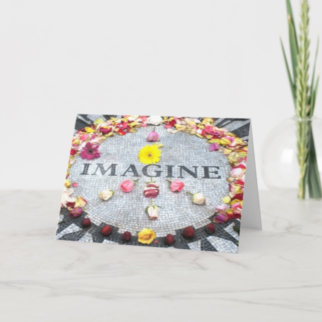 Tarjeta Imaginemos la paz (Anverso)