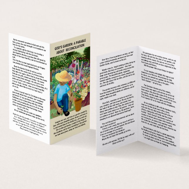 Tarjeta Imaginen nuestras vidas como un jardín creado por  (Interior y exterior)