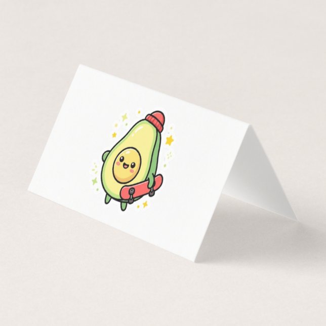 Tarjeta Imán de bebé aguacate Kawaii lindo. (Anverso)